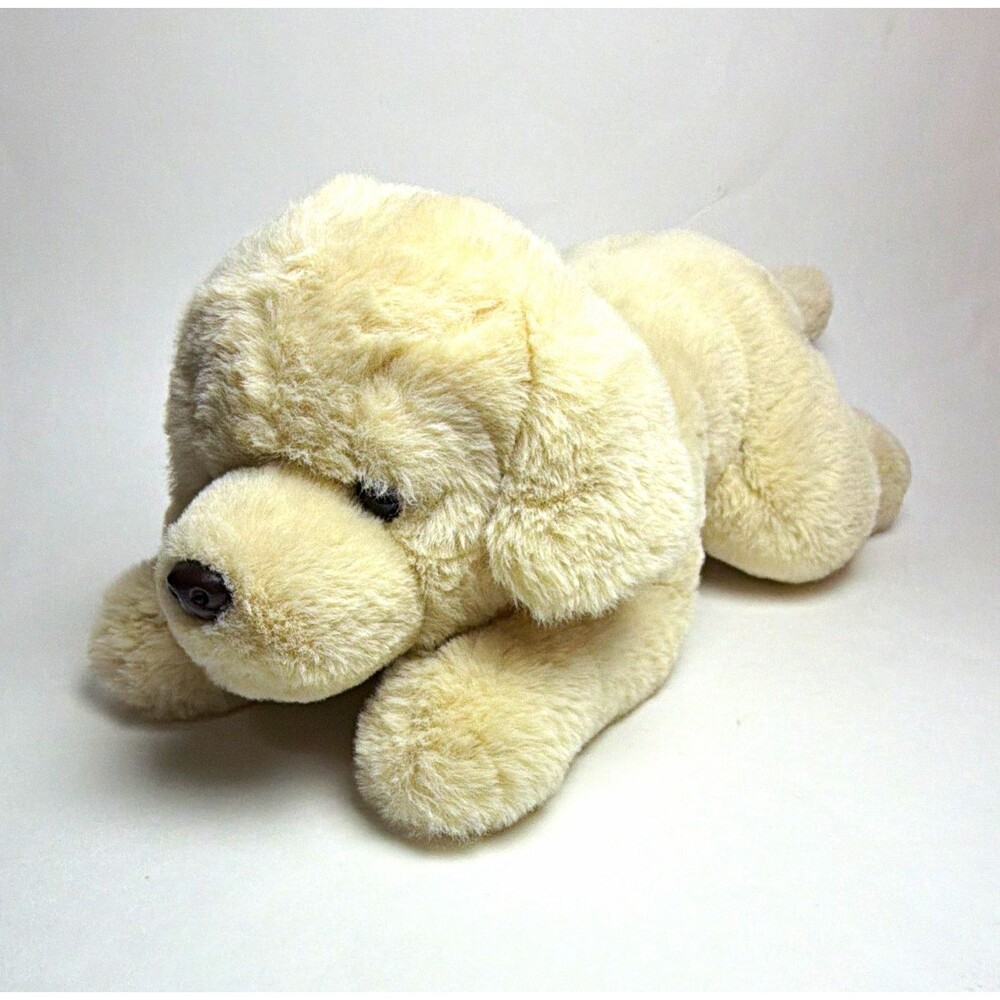 FAO Schwarz Cream Plush Yellow Lab Puppy Dog Stuffed Animal